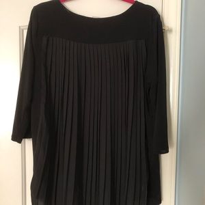 Pleated Black Top